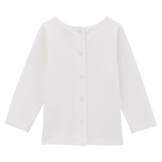 Petit Cocon Tee-shirt manches longues   Blanc        de               P'tit bisou