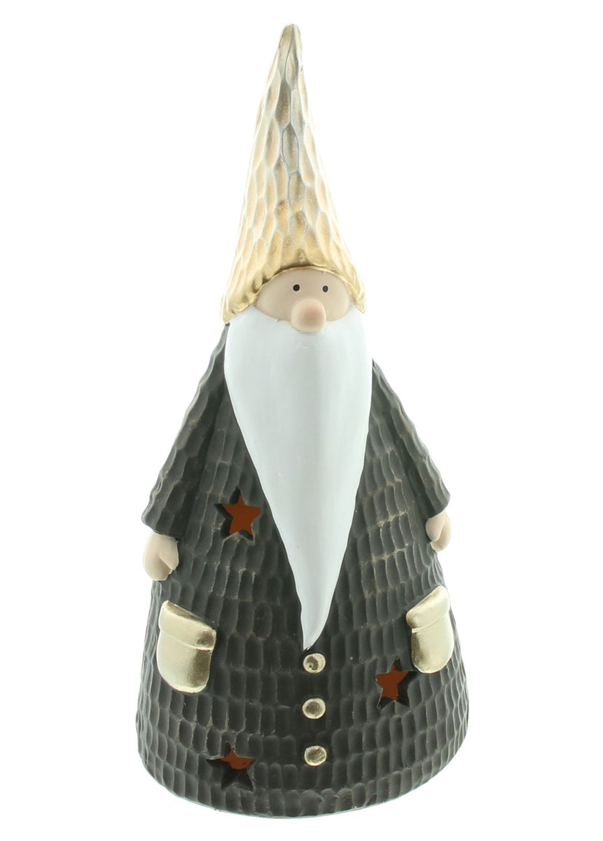 FRANK FLECHTWAREN | LED Kerstelffiguur, 14 x 11 x 28,5 cm, POLYRESINE, PLASTIC