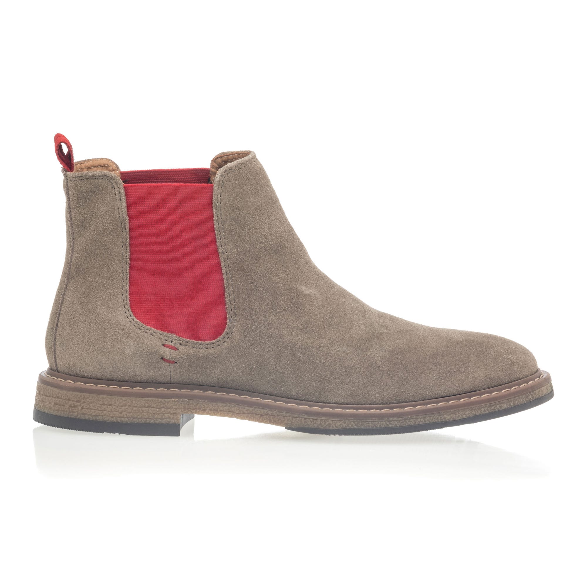 Boots chelsea Homme en cuir beige