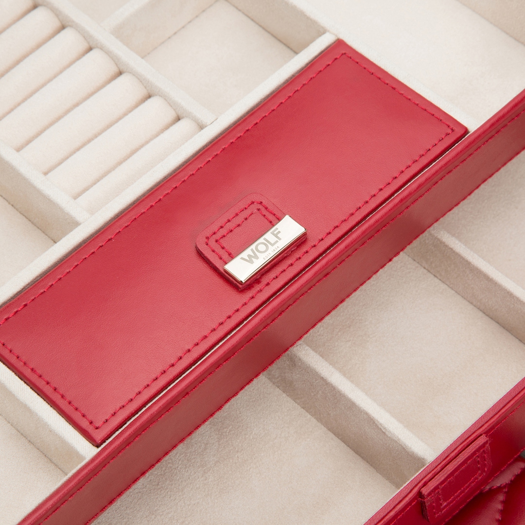 Wolf 1834 Caroline Schmuckbox Medium Rot