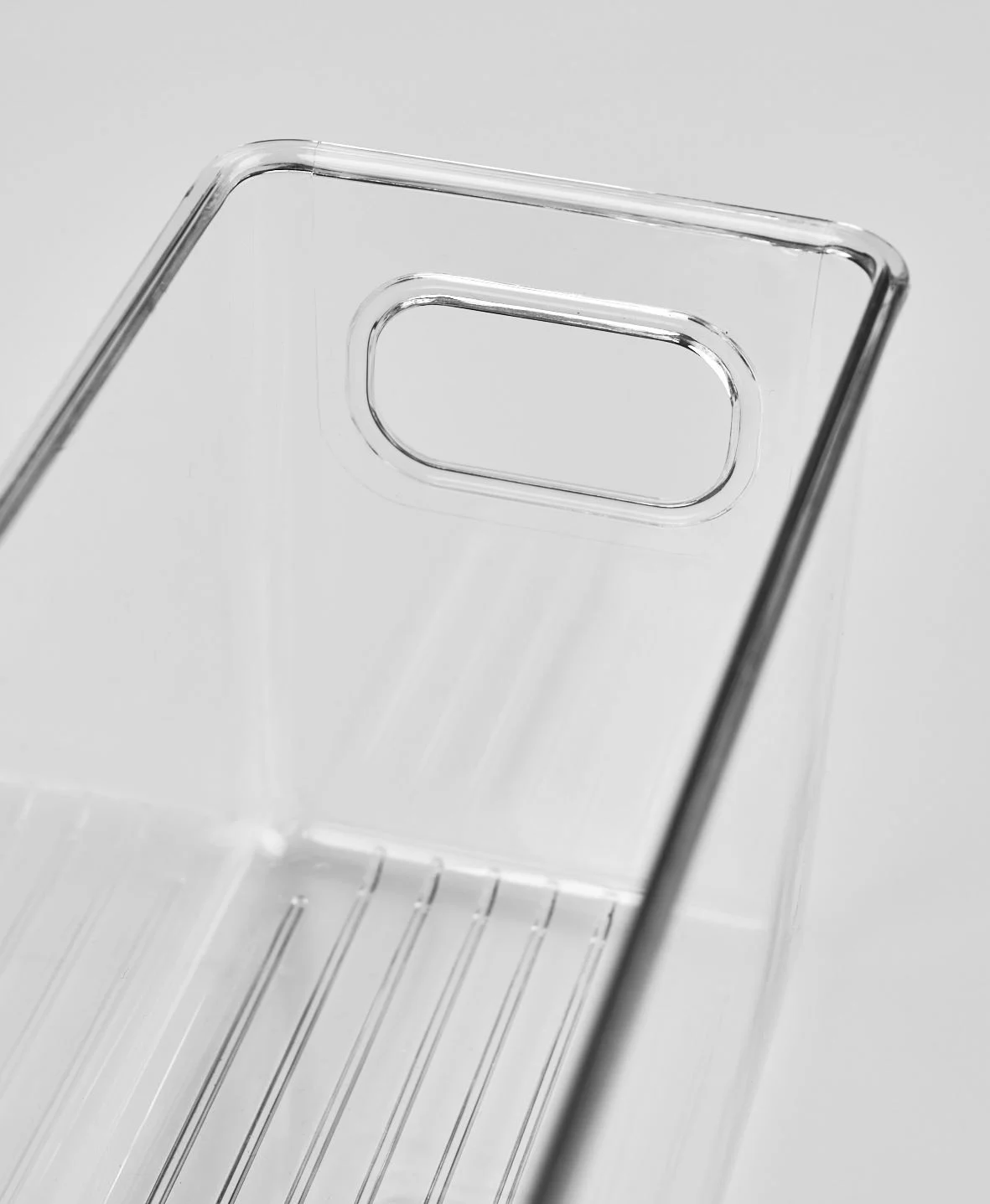 Smal oppbevaringsboks transparent - 15x40,5x13 cm