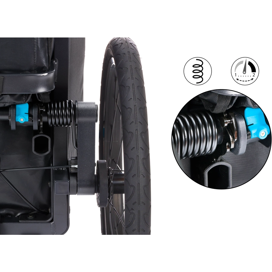 fill Fahrradanhänger Rhino Alu Blau Grau