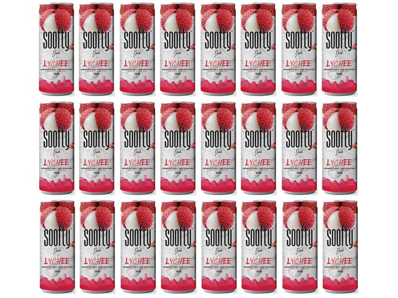 Soofty Soft-Drinks Litschi 24 x 0.33 l Erfrischungsgetränk mit Litschigeschmack