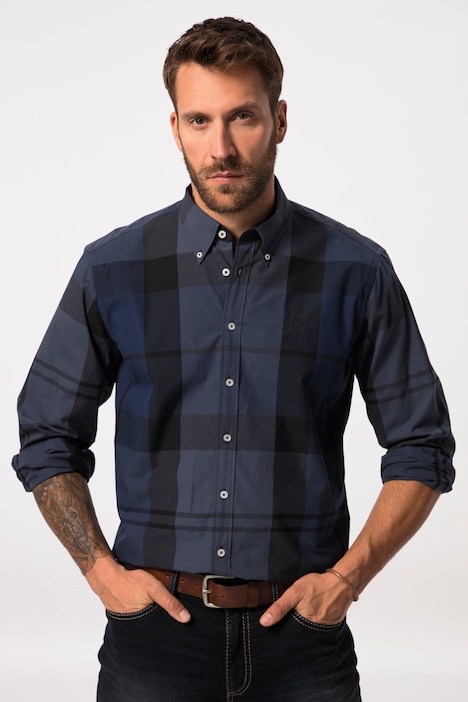 Karohemd, Langarm, Buttondown-Kragen, Modern Fit, bis 8 XL