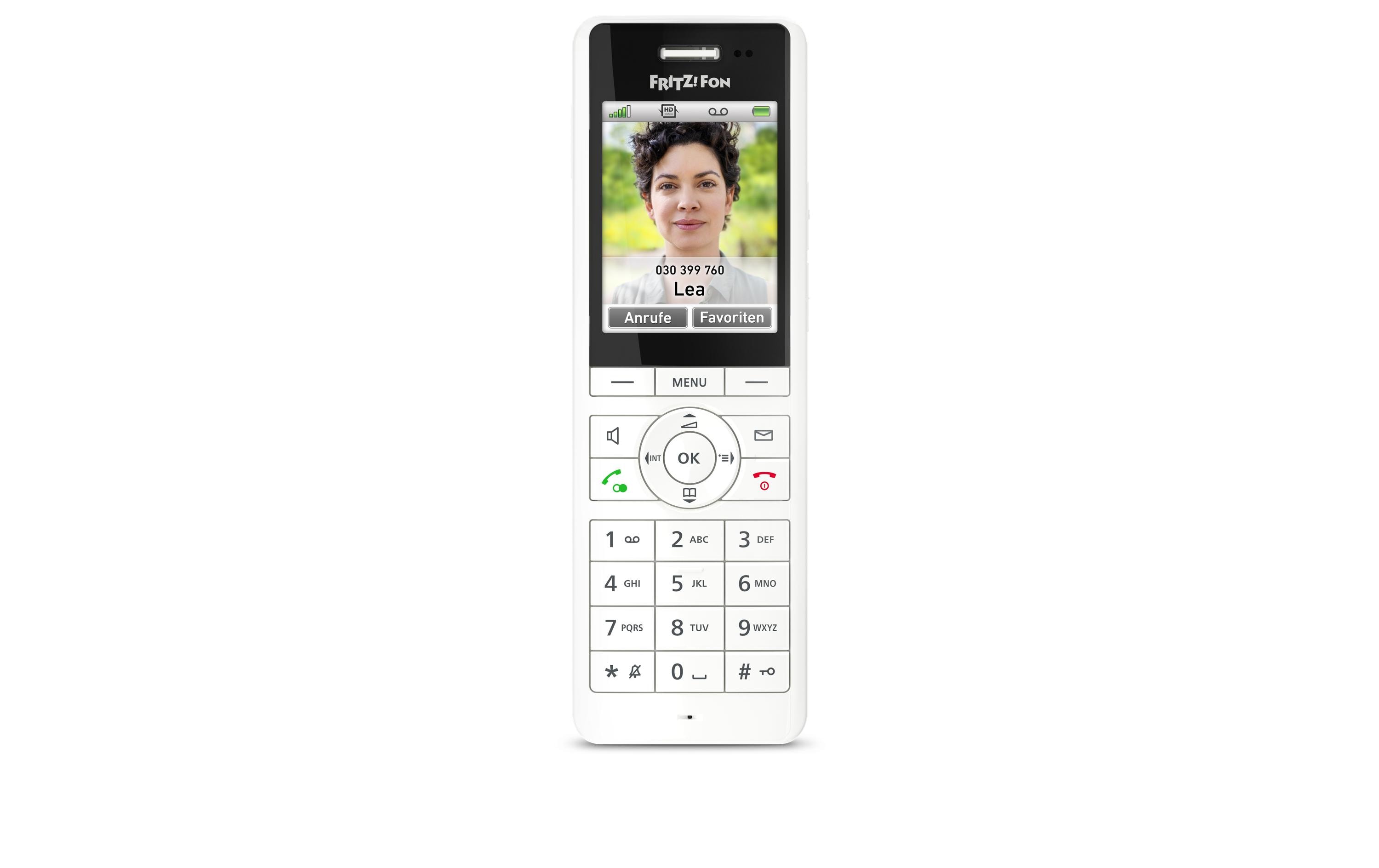 Mobilteil FRITZ!Fon X6 WeissDas Multitalent für Telefonie und Smart Home