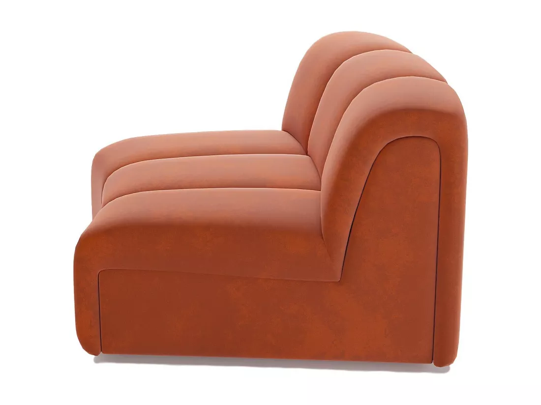 HELENE - Chauffeuse d’angle pour canapé modulable en velours ocre