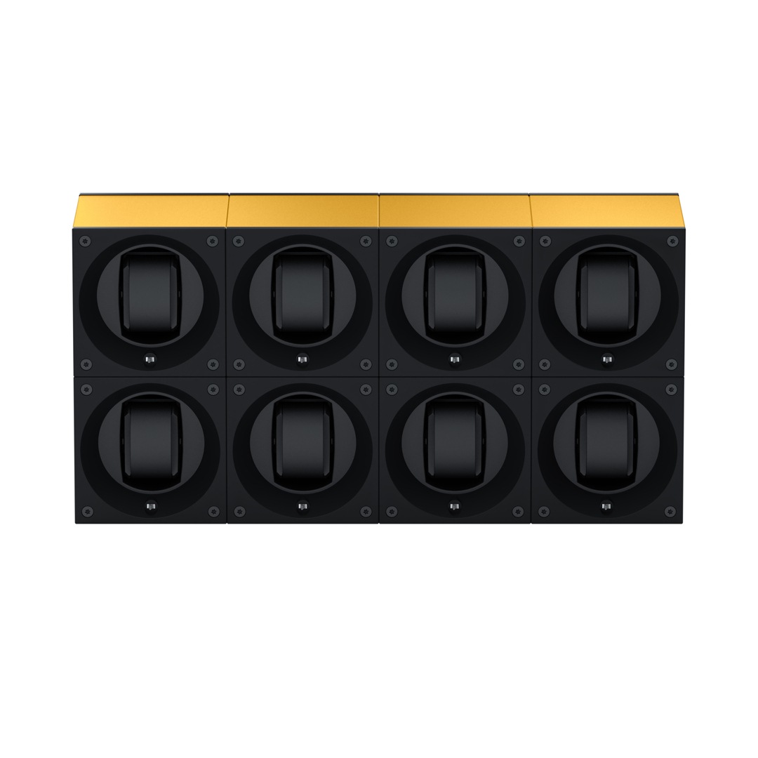 SwissKubik Masterbox Vergoldetes Aluminium - 8 Uhren