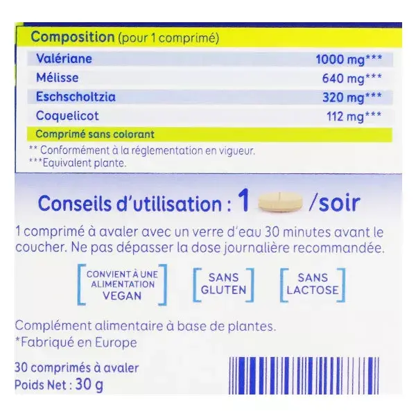 Alvityl Sleep, 4 ingredientes ativos de origem vegetal, para maiores de 18 anos, 30 comprimidos