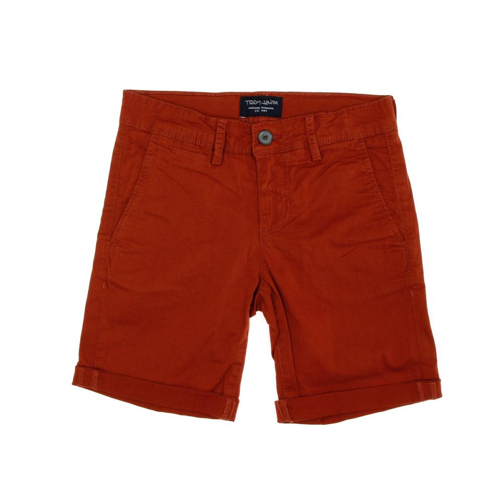 Teddy Smith Short Chino Brique Garçon Teddy Smith