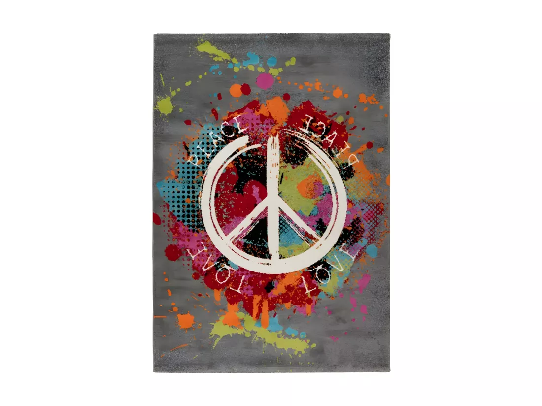 Tapis 150x80cm, design F204E coloris multicolore - Confort et élégance pour votre intérieur