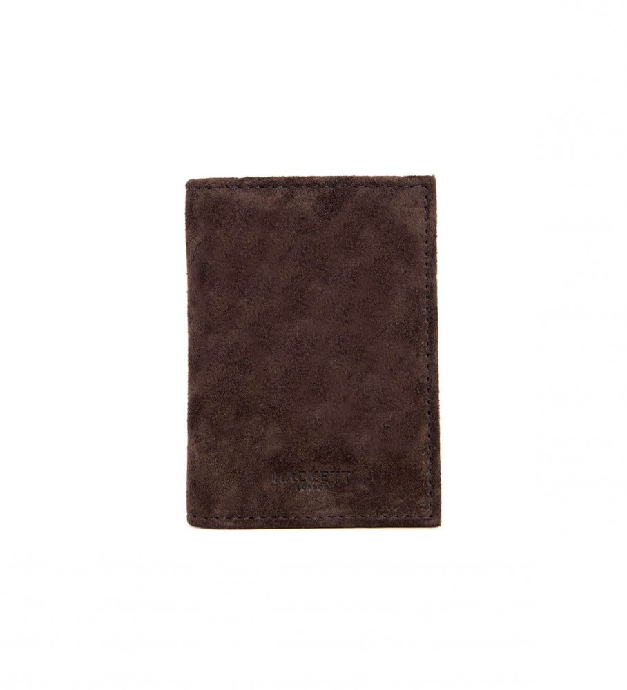 Carteira Hackett Ludgate Book em couro marrom