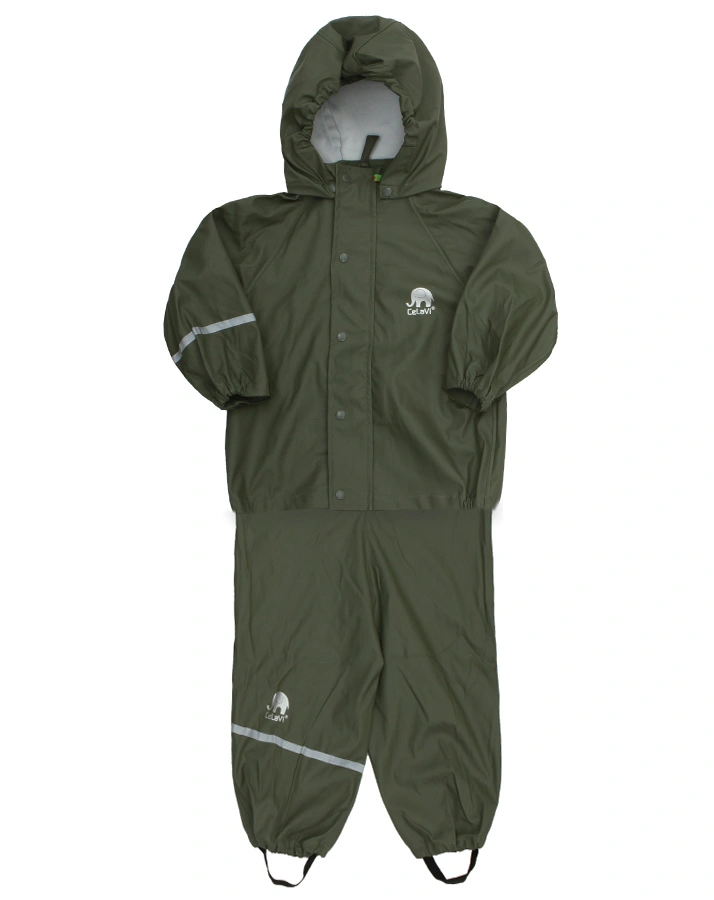 Regenset 2-teilig abnehmbare Kapuze khaki