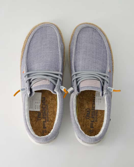 Fusion Lily linen light blue Slipper in Blau