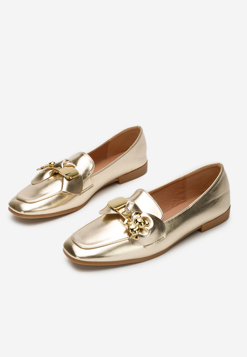 Mocassins élégants femme dorées Vitena