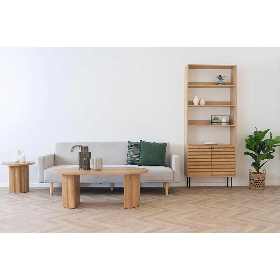 Salontafel Ovaal - Naturel - 60x120x45cm - Boavista