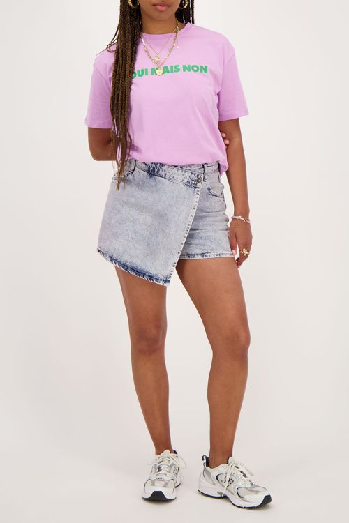 Lila T-shirt ''Oui mais non''