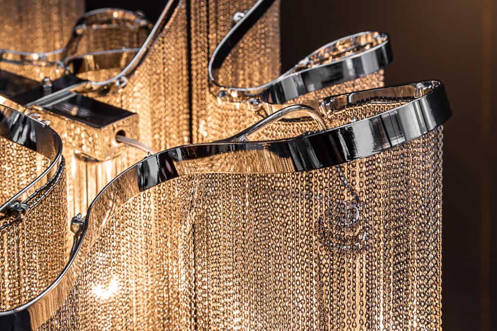 Extravagante Hängeleuchte ROYAL 120cm silber Hängelampe