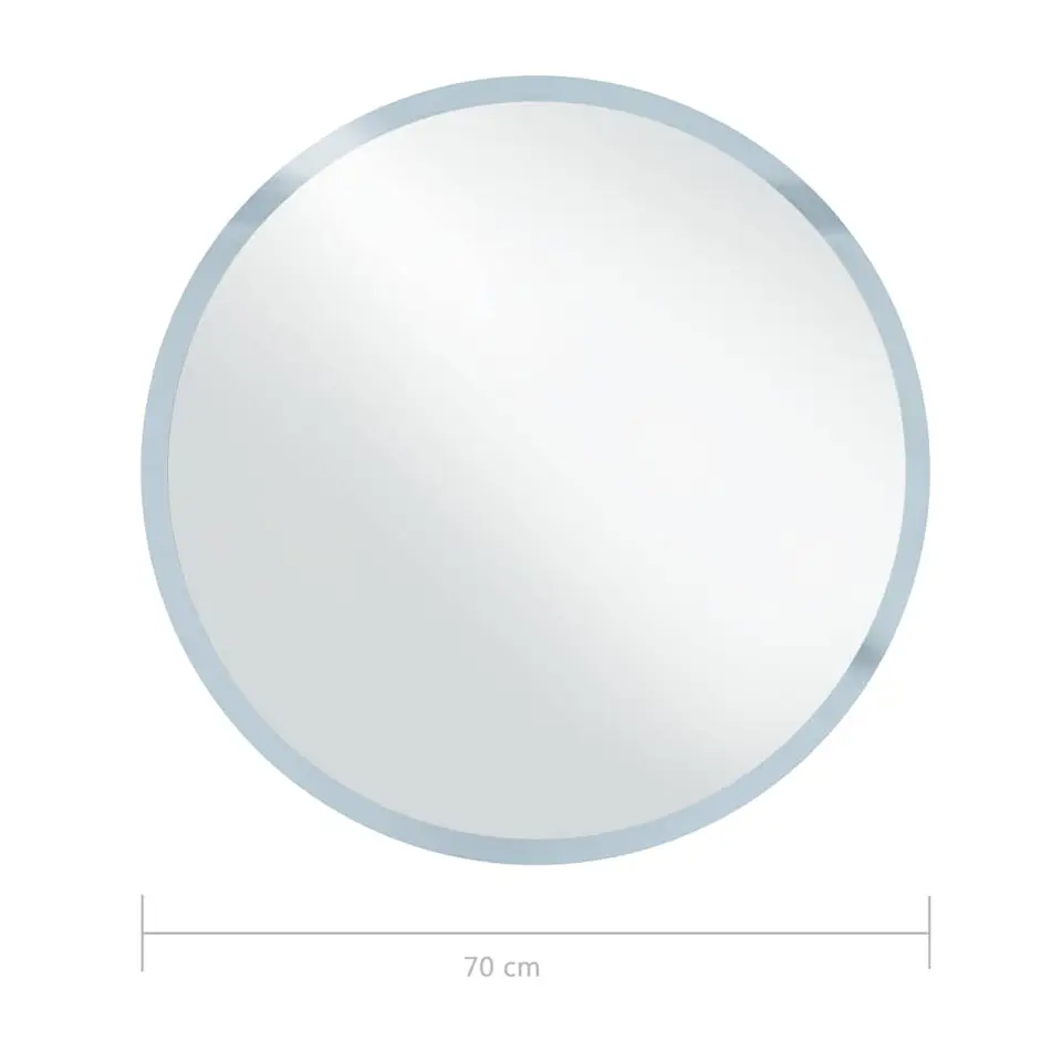 vidaXL - Badkamerspiegel - Zilver - Aluminium - 70 cm