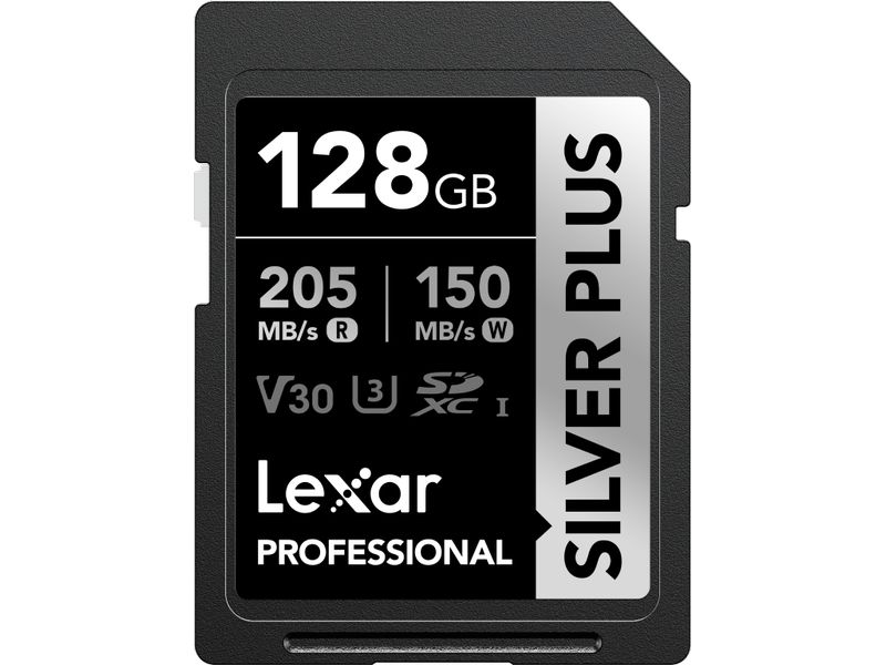 Lexar SDXC-Karte Professional Silver Plus 128 GB Professionelle SDXC UHS-I-Karte