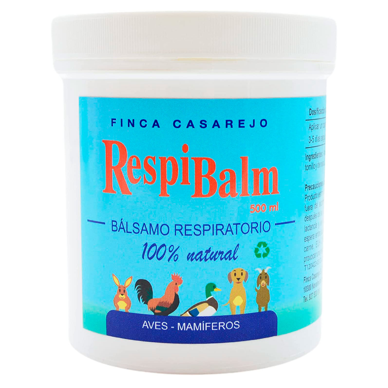 Bálsamo natural Finca Casarejo para resfriados de animais