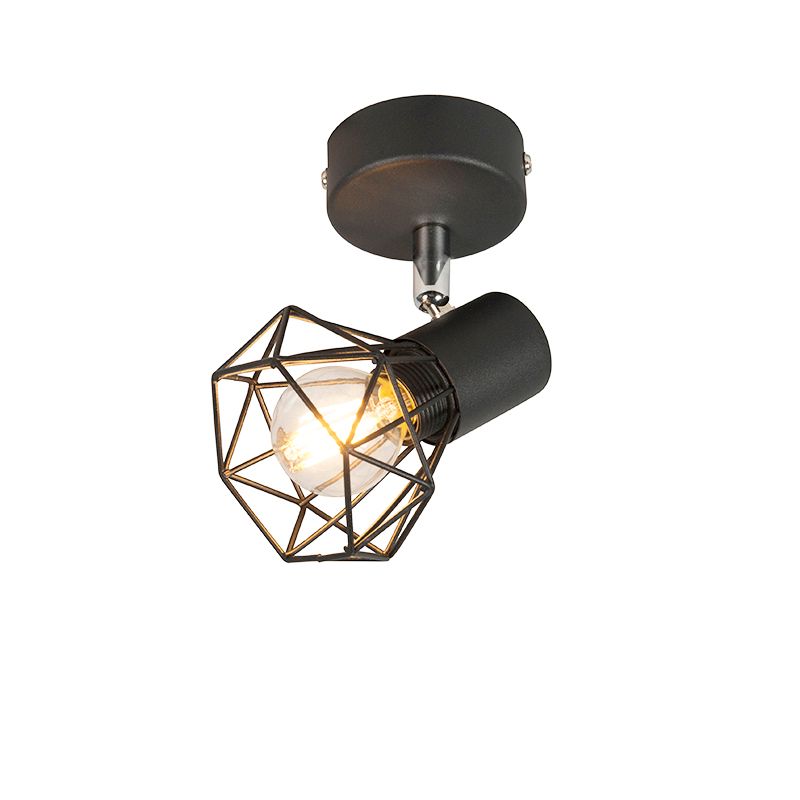 Art Deco spot zwart draai- en kantelbaar - Mosh