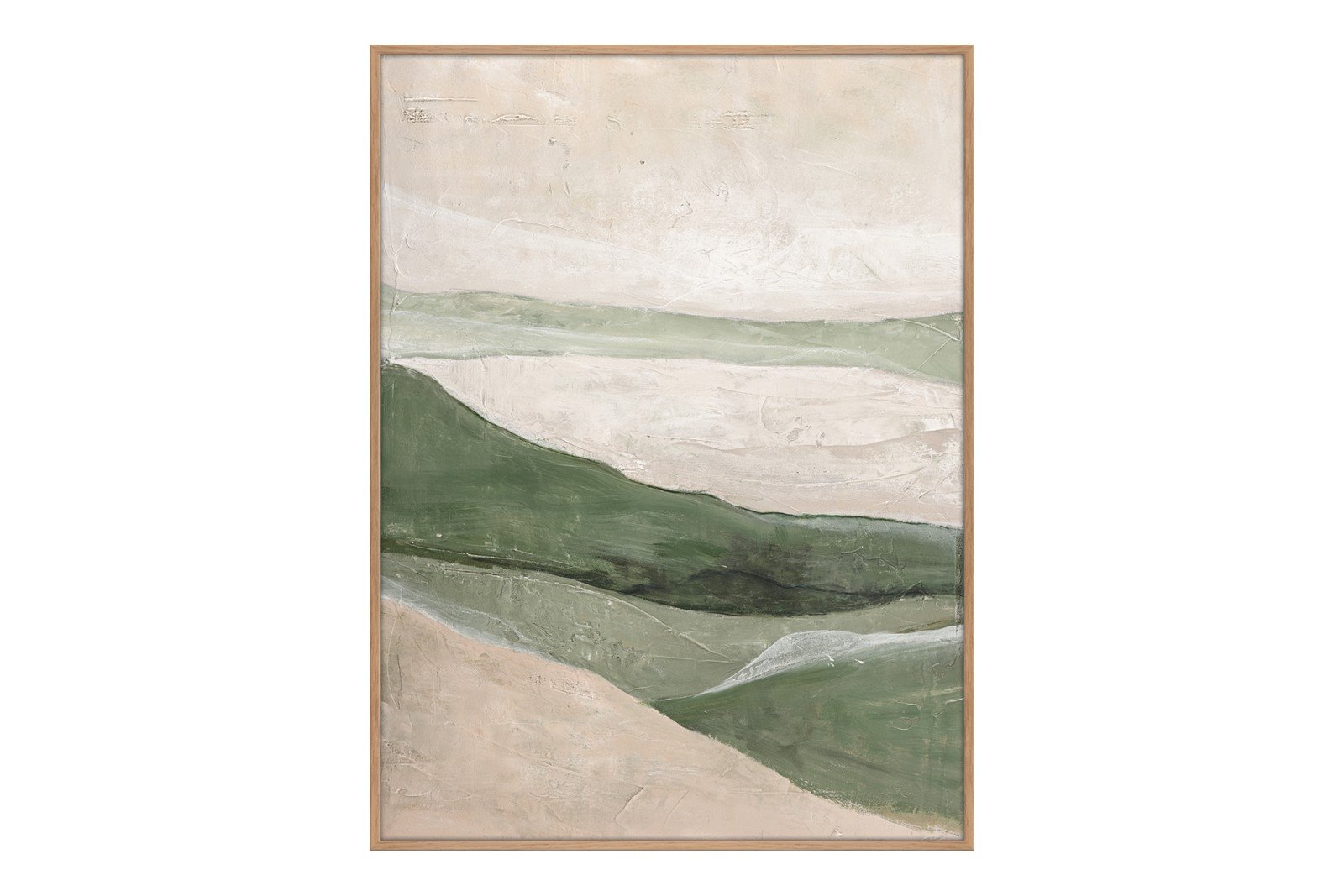 Green field 90x120 cm Oak Frame