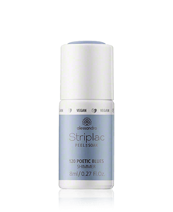 Alessandro Striplac Peel or Soak 120 Poetic Blues Shimmer 8ml