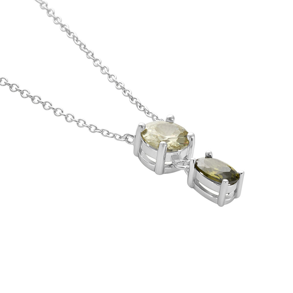 Collier Argent Blanc Brenna Oxydes De Zirconium