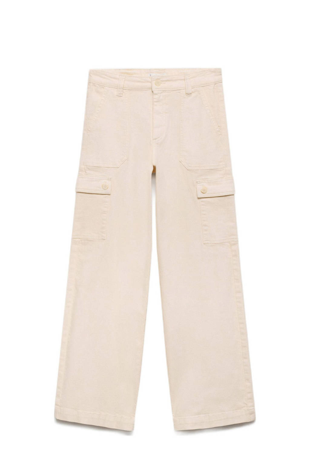 MANGO TEEN wide leg cargo broek beige