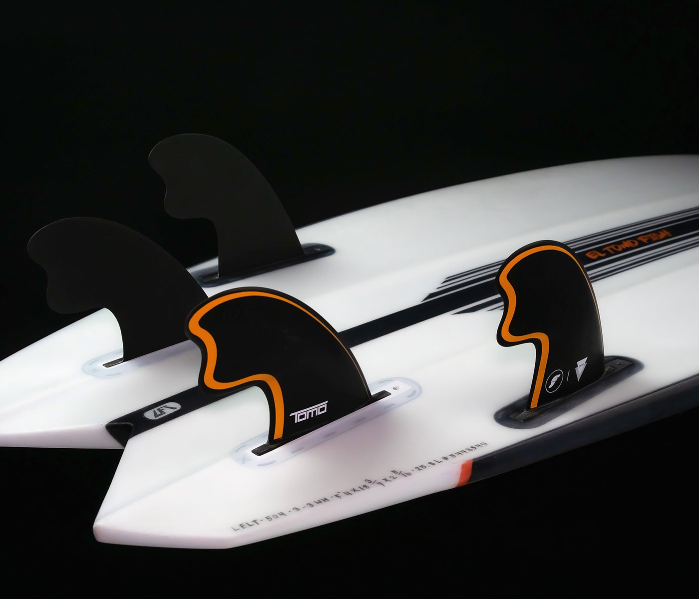 Futures Tomo Fiberglass - Black / Orange - Quad - M