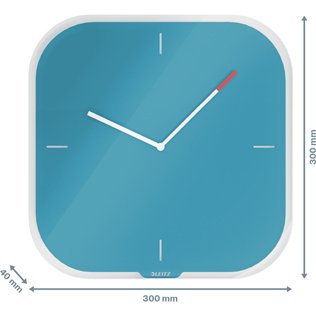 Pendule leitz cosy horloge mural analogique coloris bleu