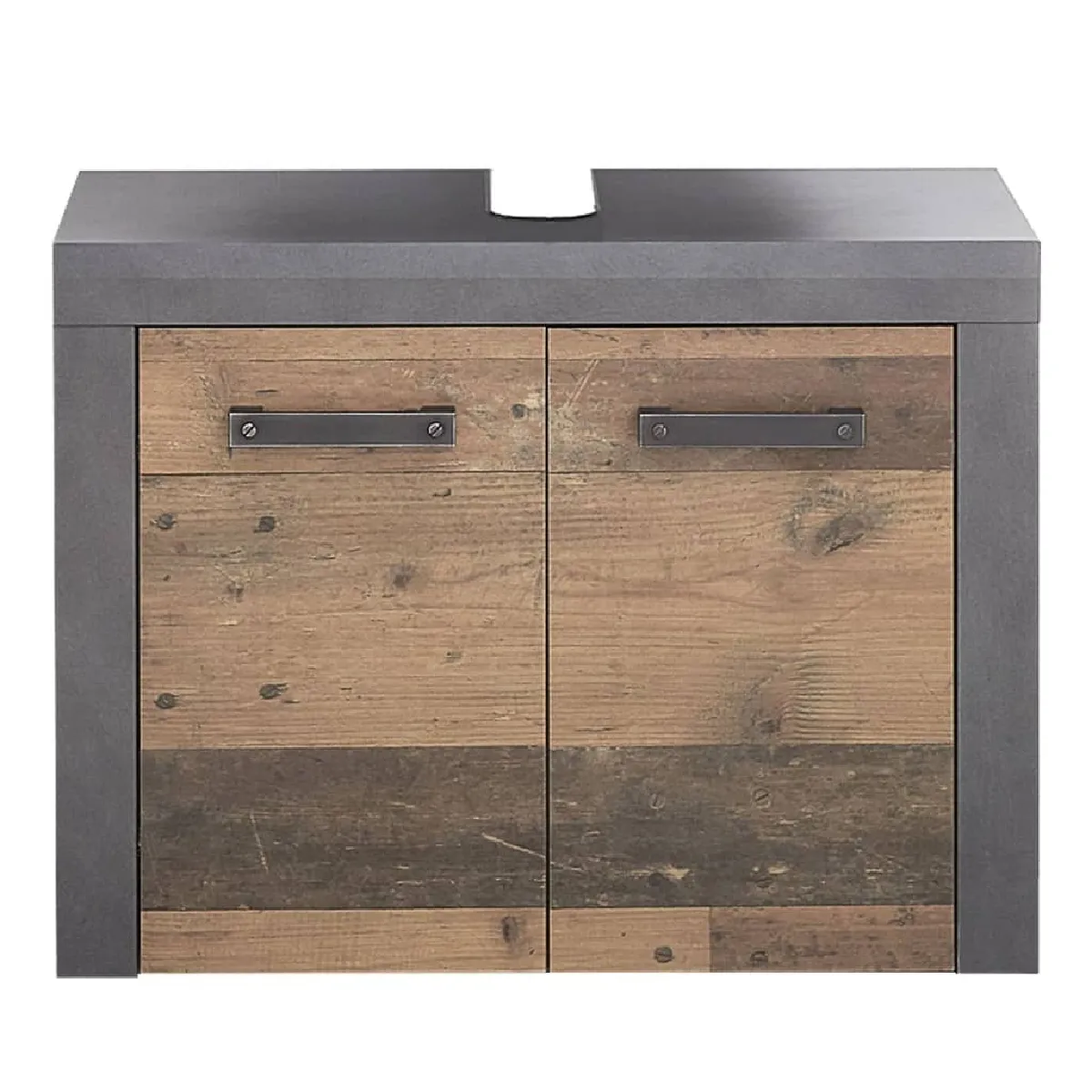 MES HALO Meuble sous lavabo - Bois vieilli