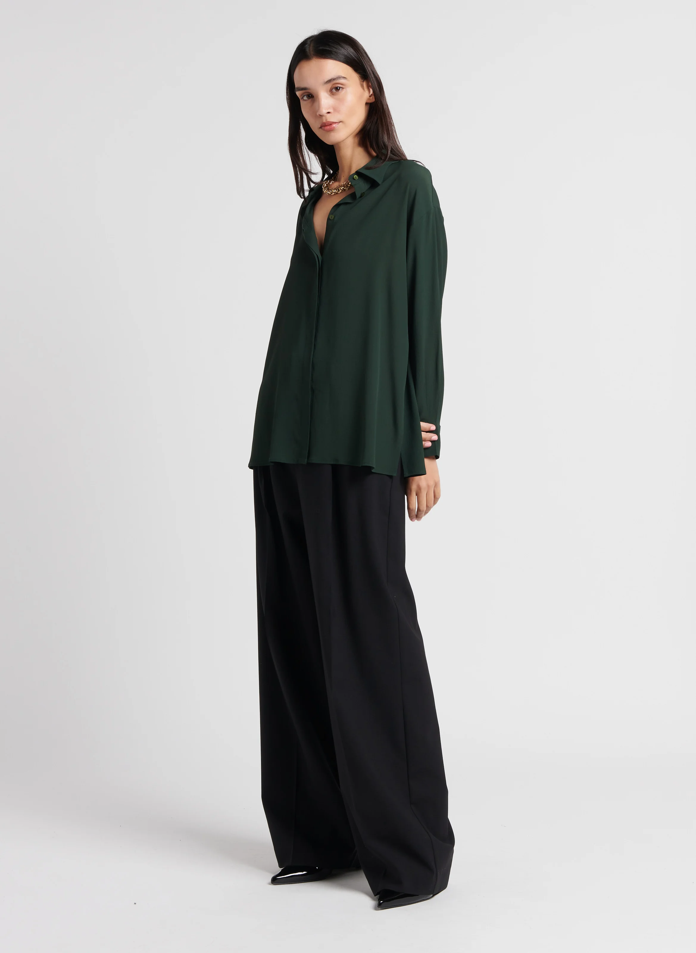 SAYONARA - Chemise col classique| Vert