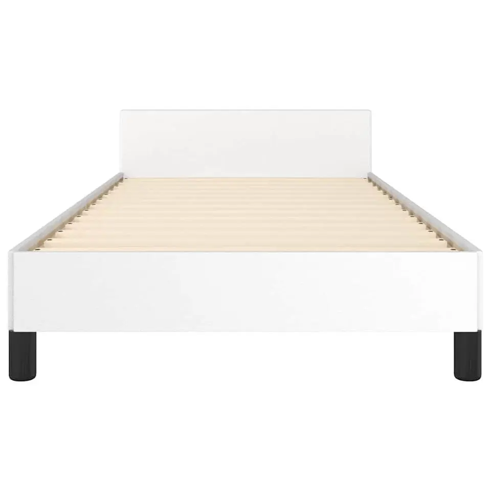 vidaXL - Bed frame met hoofdeinde excl. matras - Wit - 80x200 cm