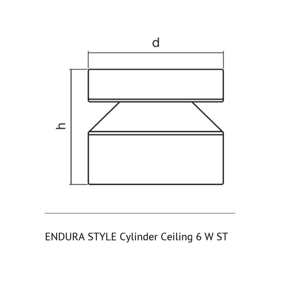 VEGGLAMPE LEDVANCE ENDURA CYLINDER CEILING STÅL IP44