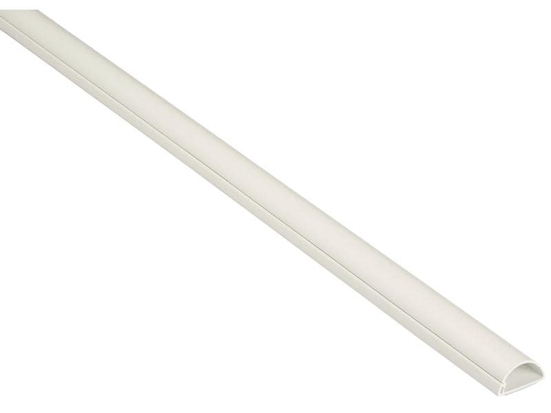 STEFFEN Kabelkanal D-Line 30 x 15 mm, 1 m, Weiss Viertelrunde Kabelabdeckung Stangen, 3 Stück inklusive Zubehör