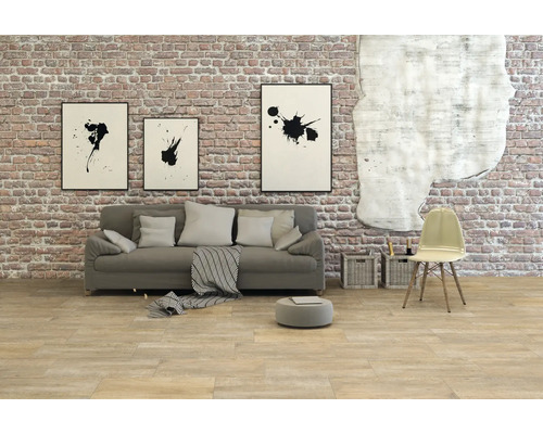 form & style porseleinen steengoed wand- en vloertegel FORLI honing 31 x 62 x 0,74 cm
