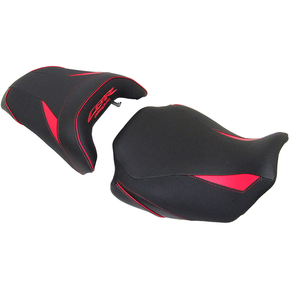 Bagster - Selle Ready Luxe série spéciale Honda CB650 R/CBR650 R (2019-2020) Noir / Rouge fluo