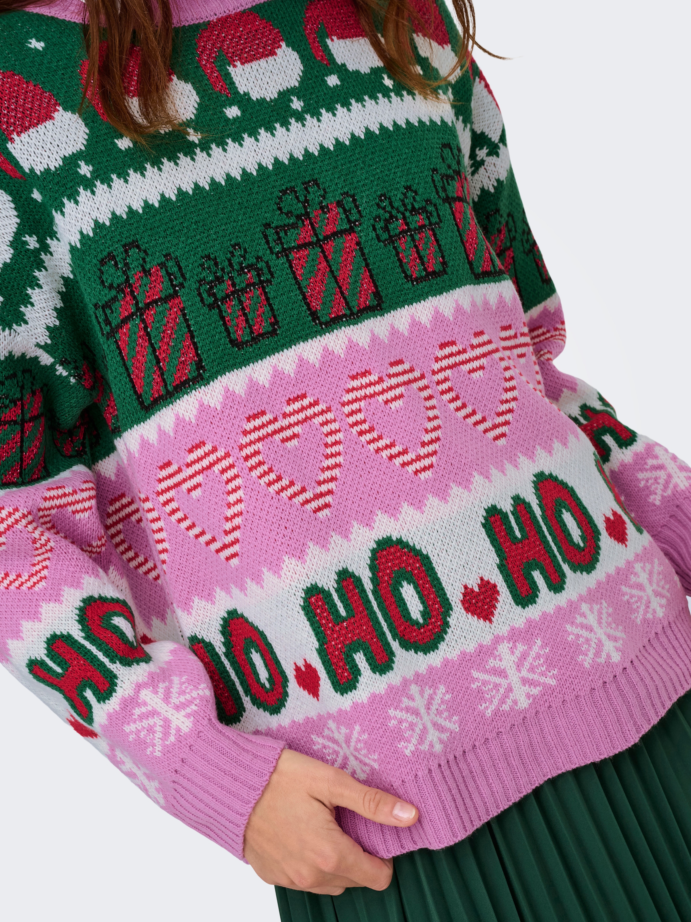 ONLY Weihnachtspullover »ONLXMAS HOHO LS PULLOVER KNT«