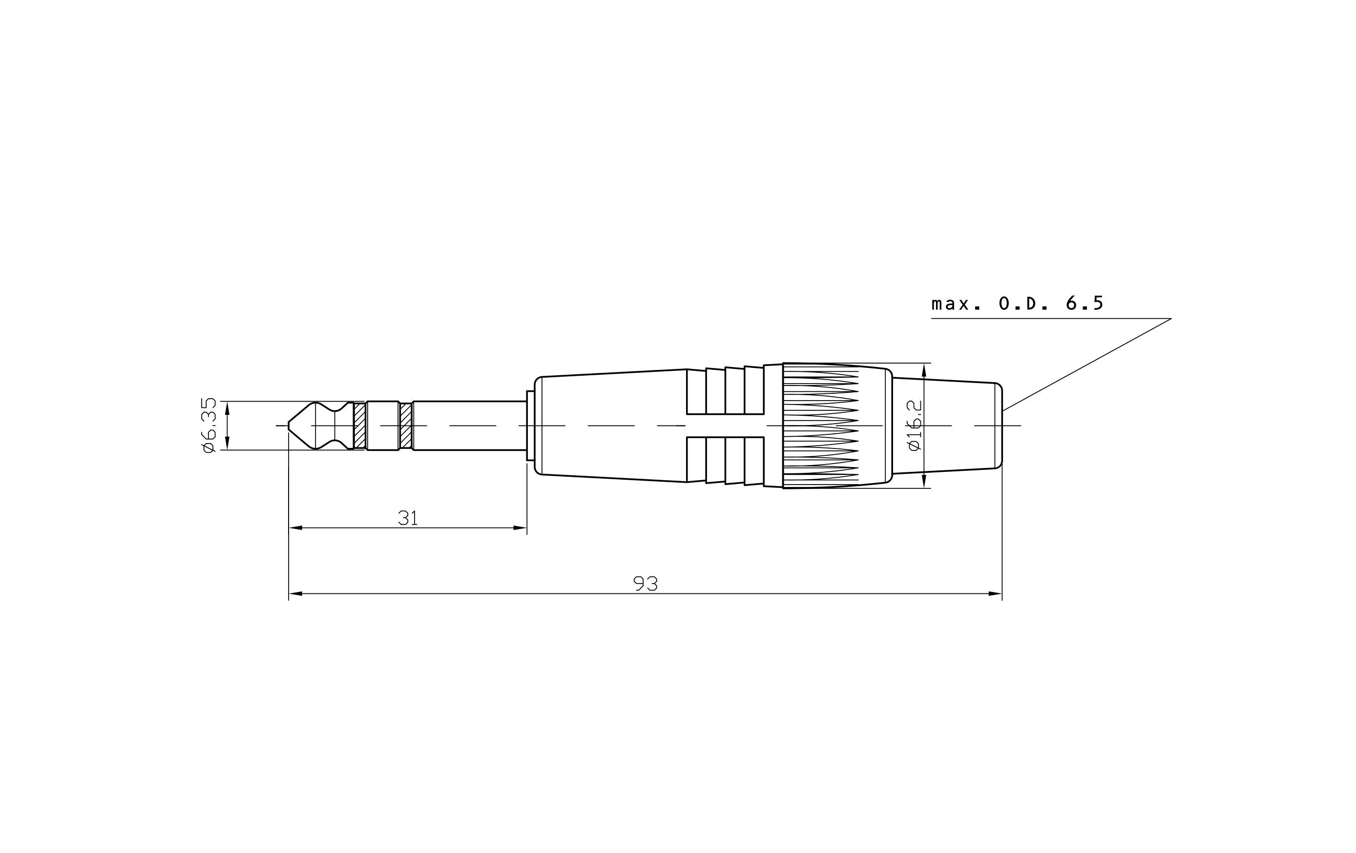 Stecker BC2002BK-M 6.3mm stereo Klinkenstecker schwarzHochwertiger und robuster Bemero XLR-Stecker