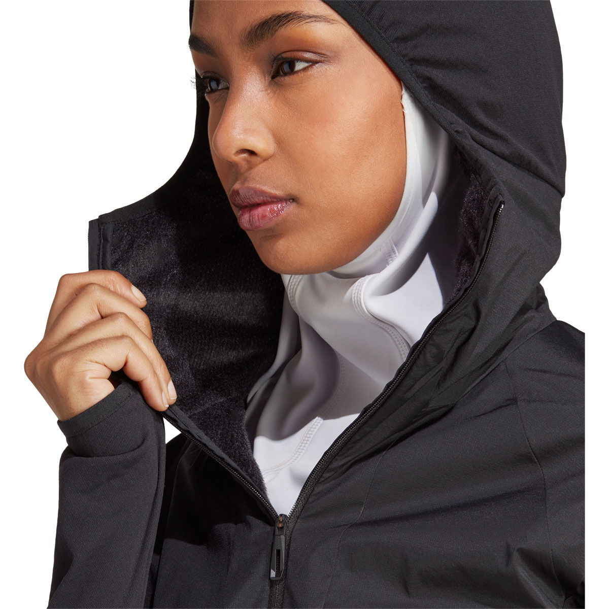 adidas Terrex Techrock Ultralight 1/2 Zip Fleece Hættetrøje Dame