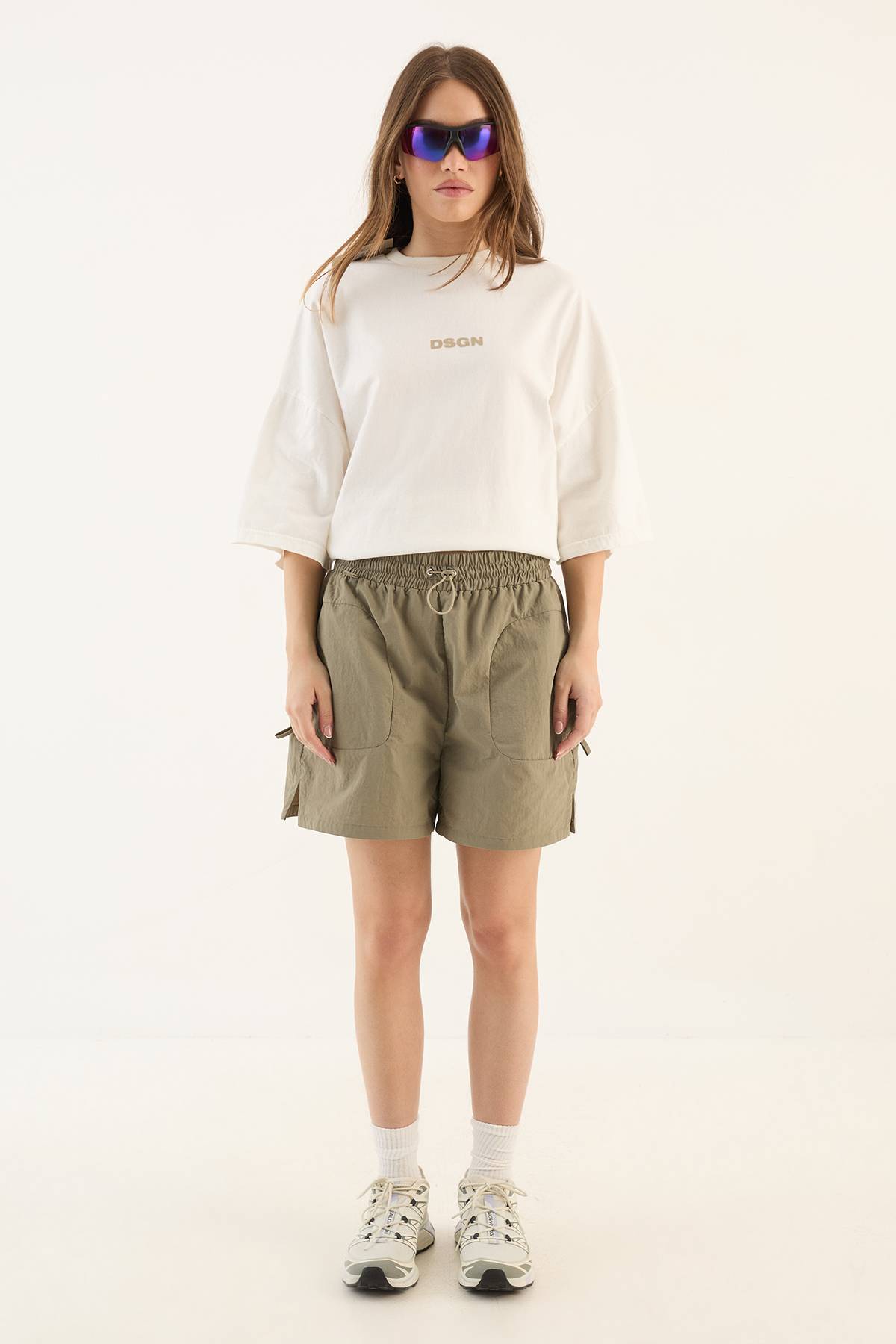 T-shirt À Manches Courtes Oversize En Tissu Épais Lavé Dsgn Studio