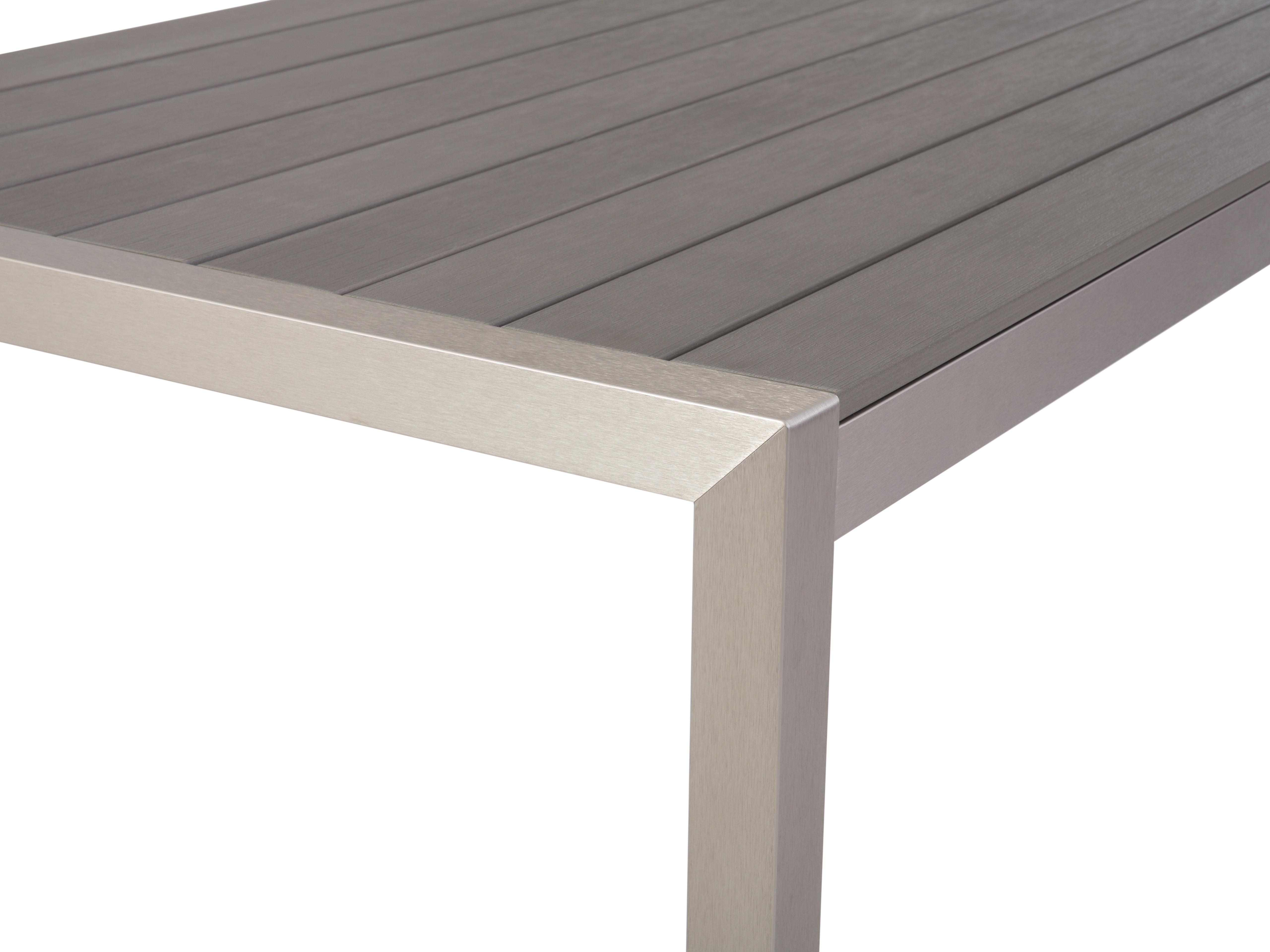 Tuin eettafel VERNIO 180 cm 90 cm Metaal Grijs