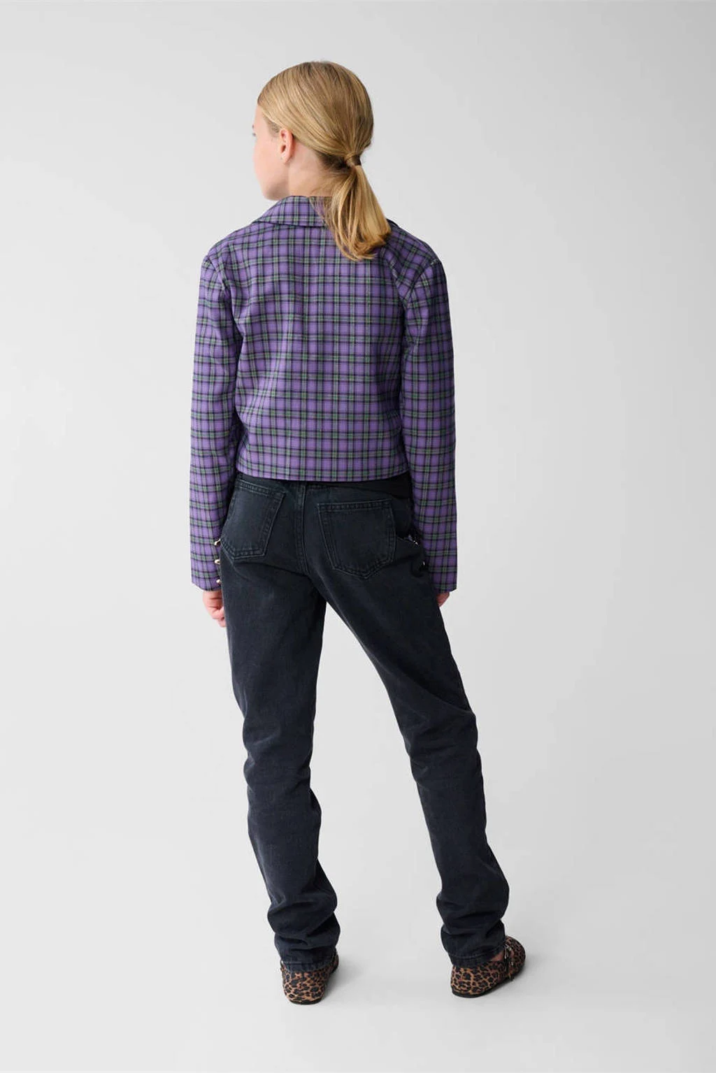 Shoeby cropped blazer paars