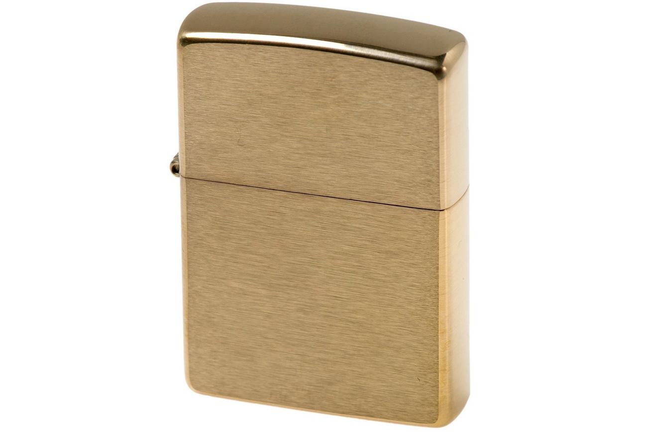 Zippo Classic 204-000243, Brushed Solid Brass, aansteker