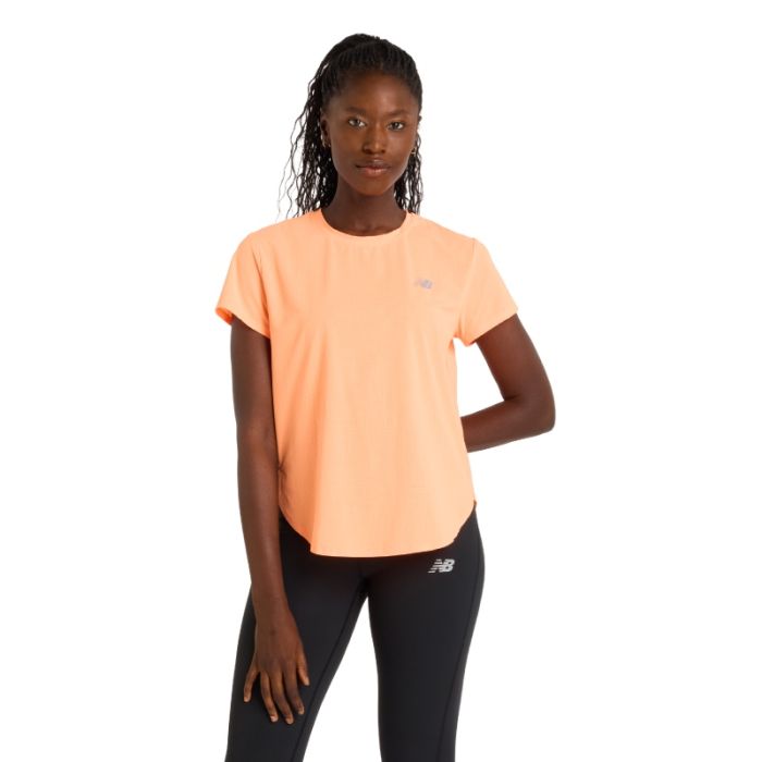 New Balance Dame T-shirts Race Day Ultra Light SS Tee Orange