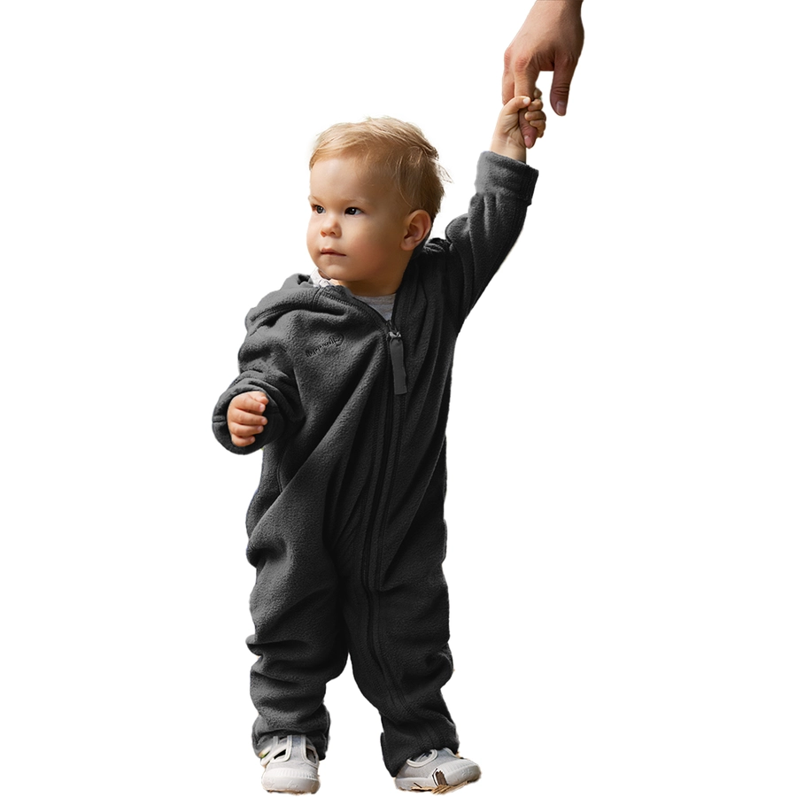 Hoppediz Overall Fleece-Overall mit Umschlagbündchen anthrazit