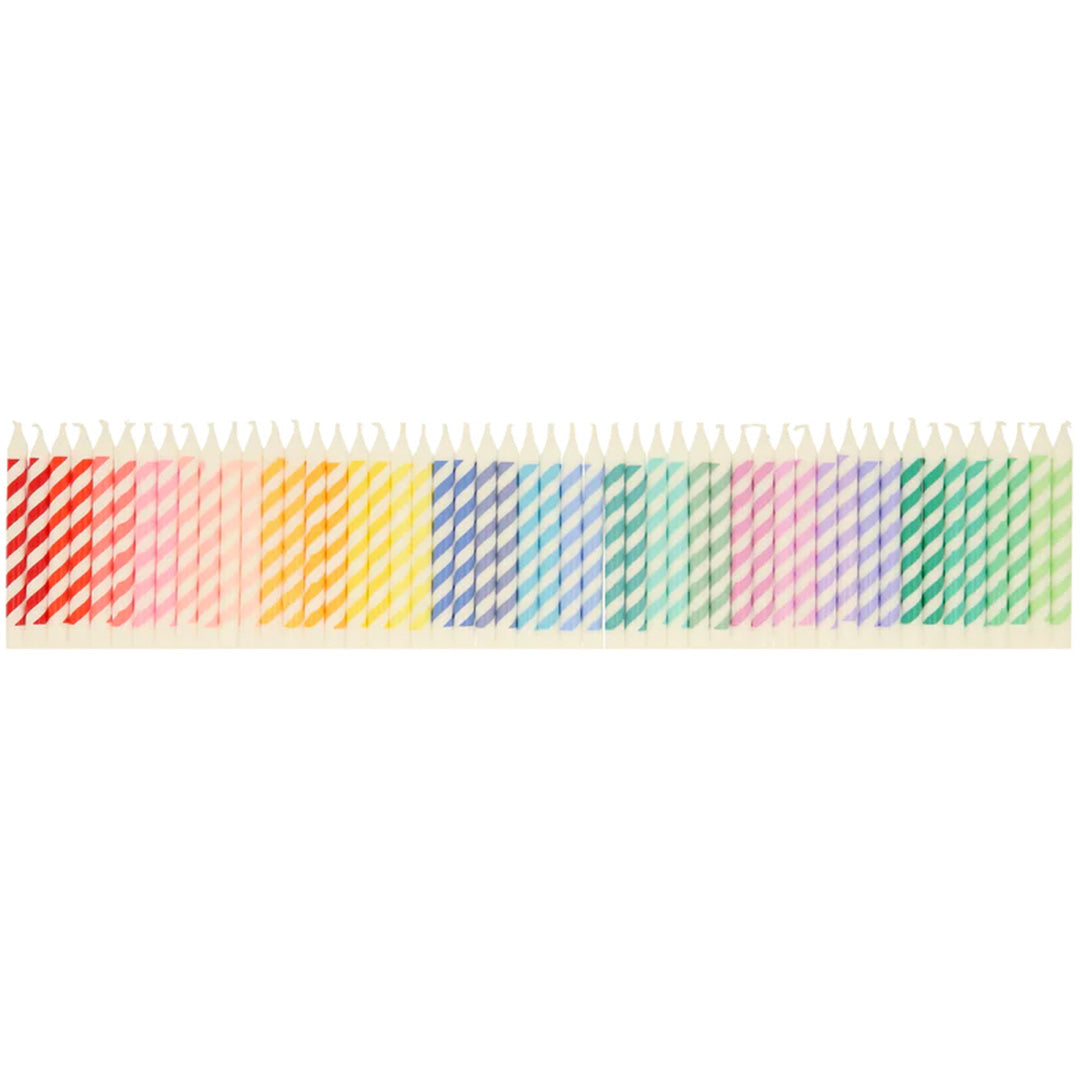 Meri meri feestkaarsjes regenboog gestreept