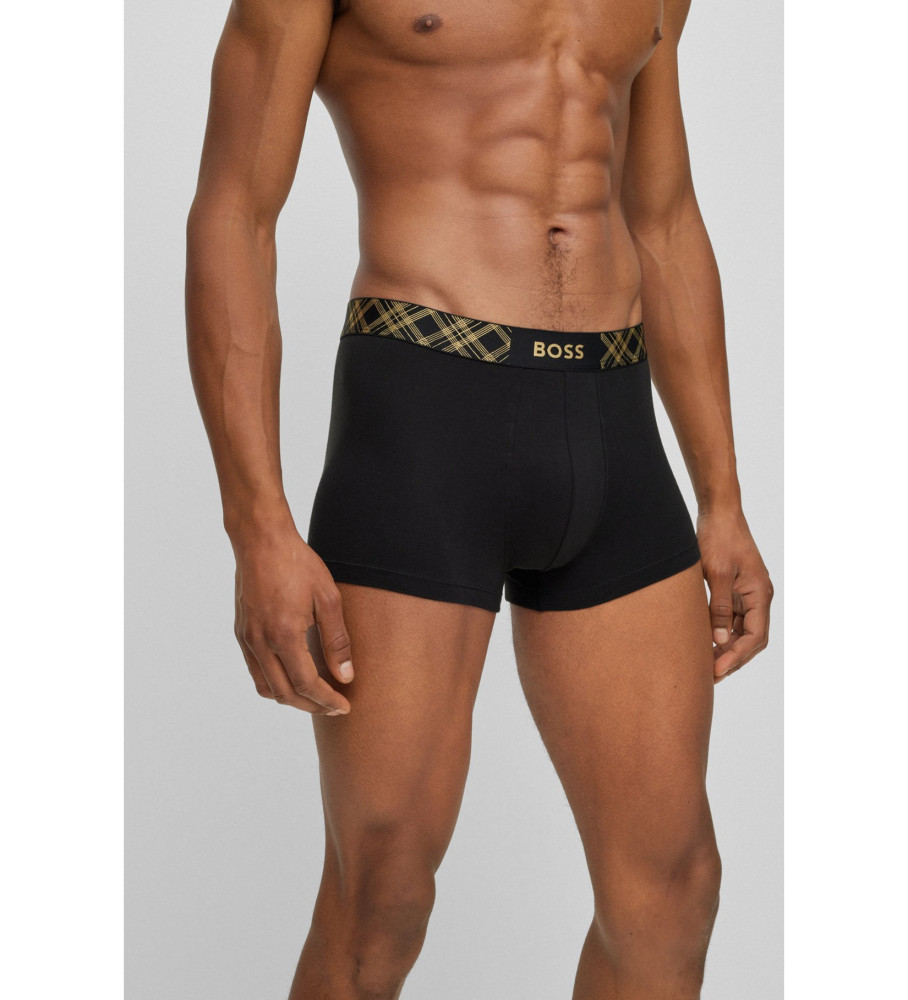 Conjunto BOSS de cuecas e meias pretas