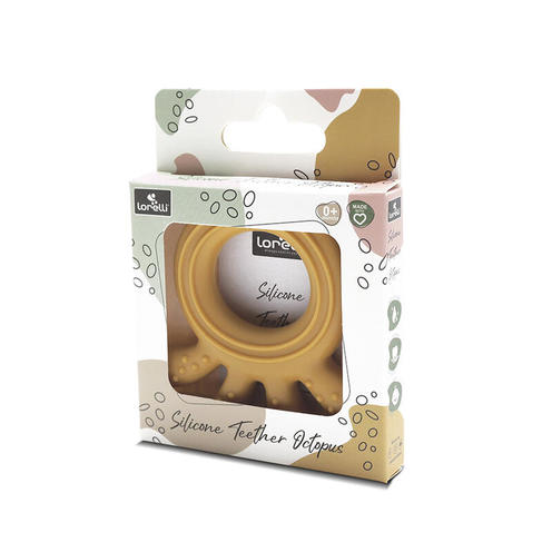 Hochet de dentition en silicone Octopus Jaune - LORELLI
